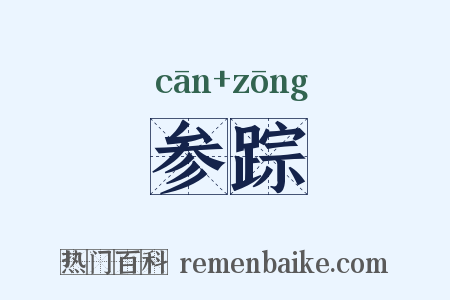 参踪是什么意思的图片